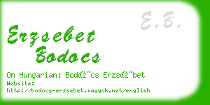 erzsebet bodocs business card